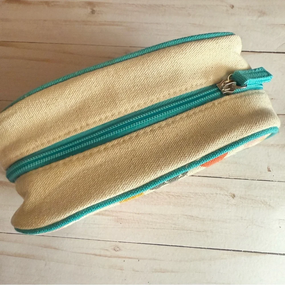 3/$15 Kiehl's Colorful Print Zippered Cosmetic or Travel Bag - Picture 4 of 5